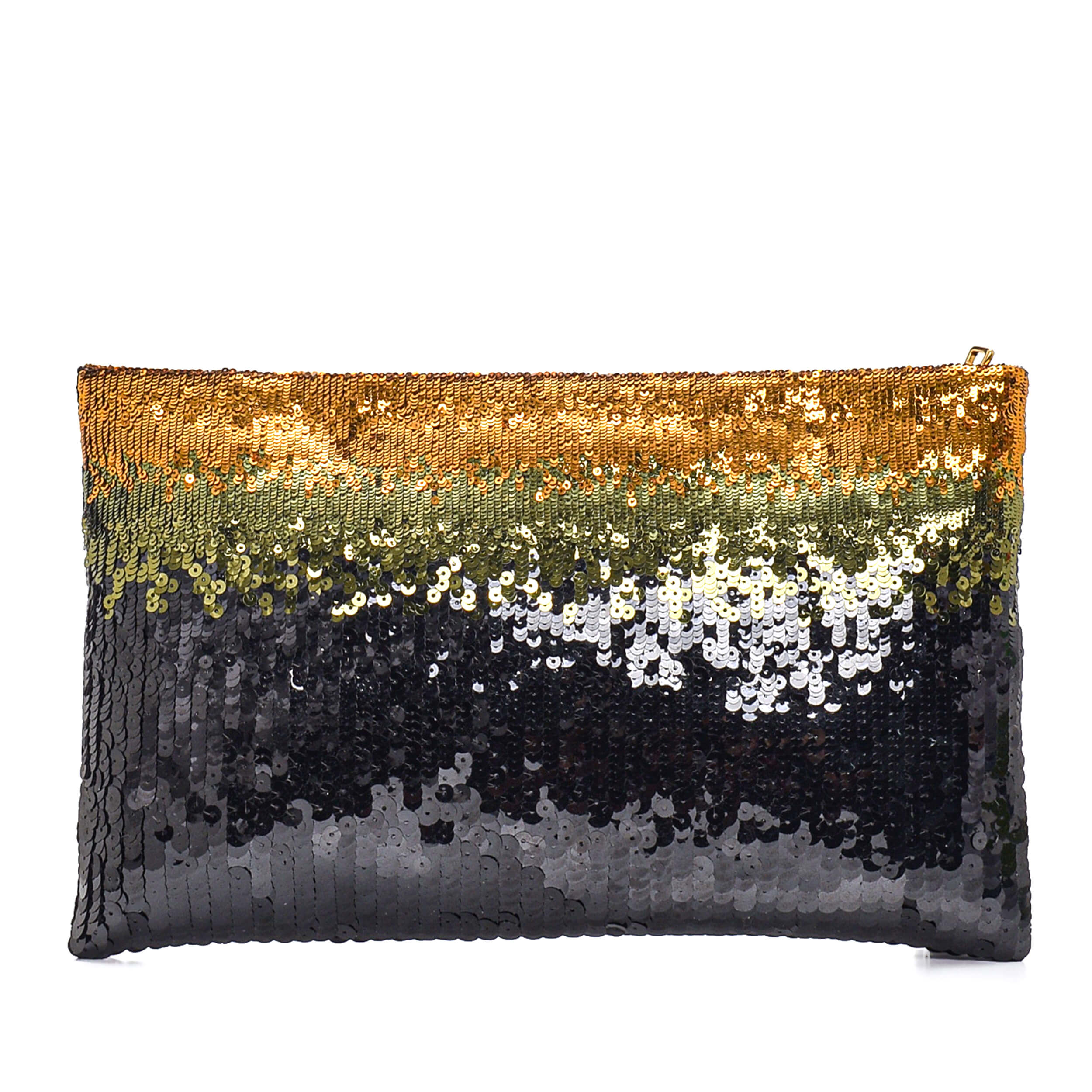 Prada - Multicolor Sequin Prada Logo Detail Clutch